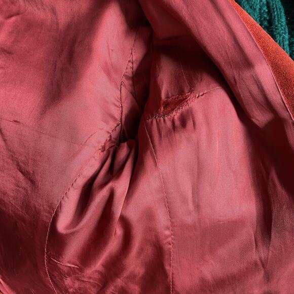 Vintage suede‎ jacket 70’s rust red - Picture 11 of 12